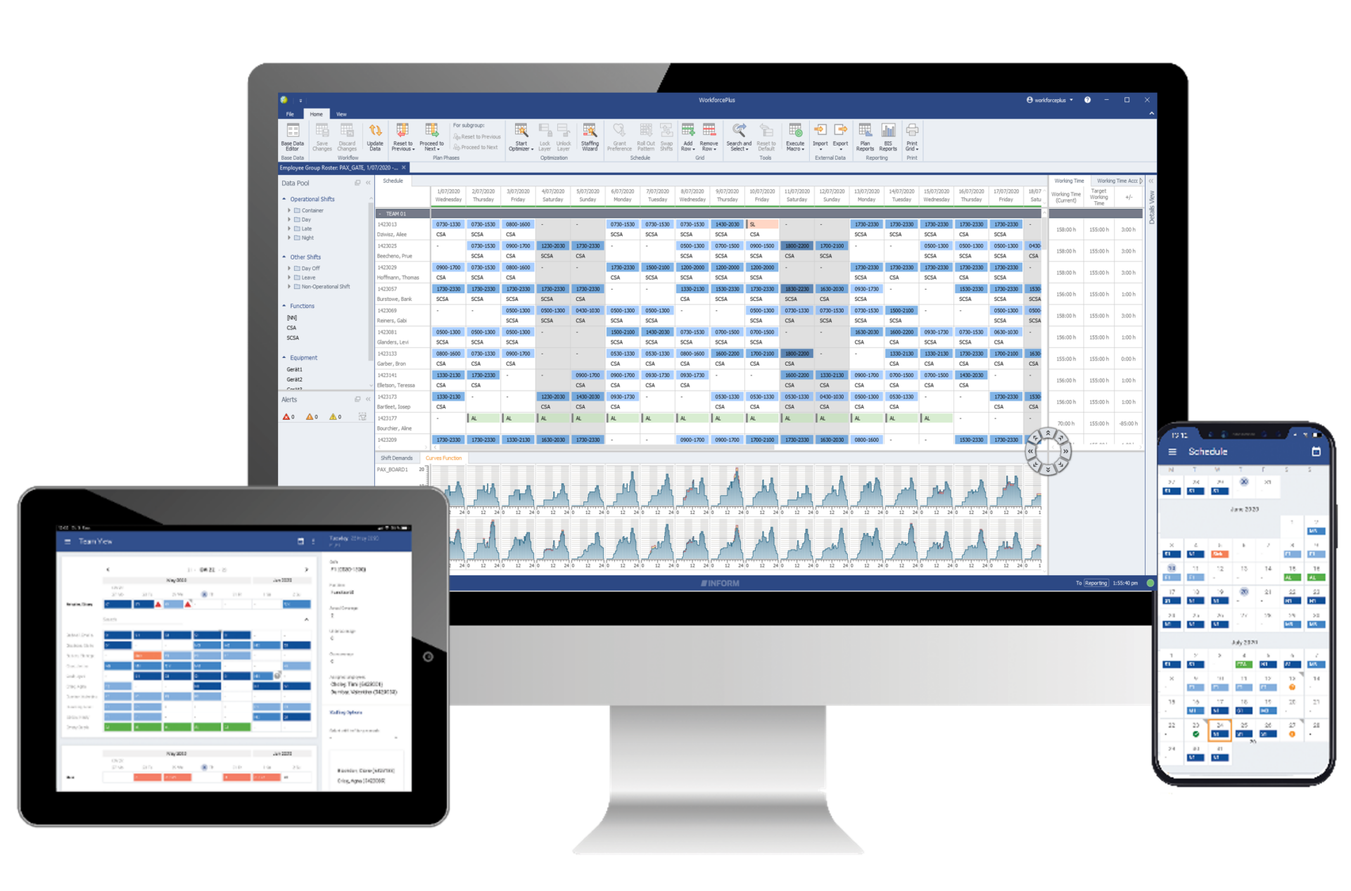 Visión general del software WorkforcePlus